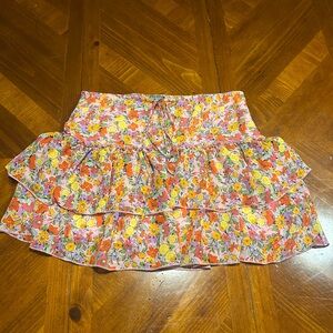 Wild Fable Floral Ruffle Skirt
